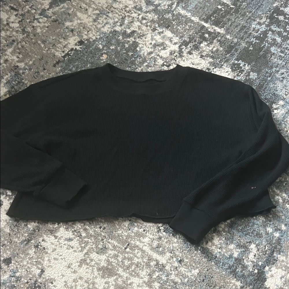 Katie J NYC Black Long Sleeve Tee